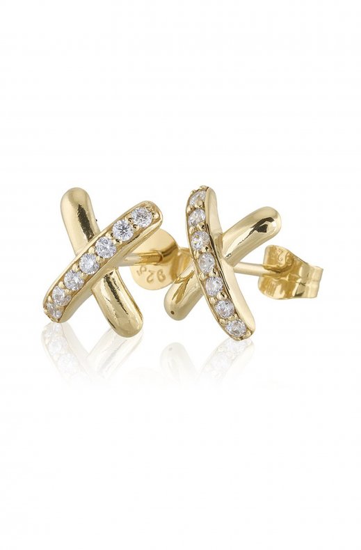 Carolina Gynning Jewelry - Cross My Heart Earrings Goldplated