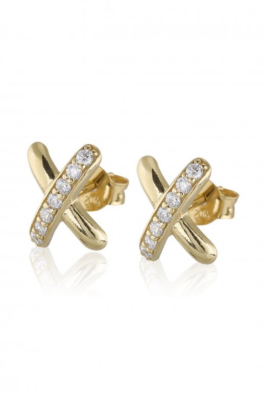 Carolina Gynning Jewelry - Cross My Heart Earrings Goldplated