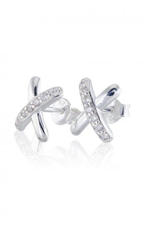 Carolina Gynning Jewelry - Cross My Heart Earrings Silver