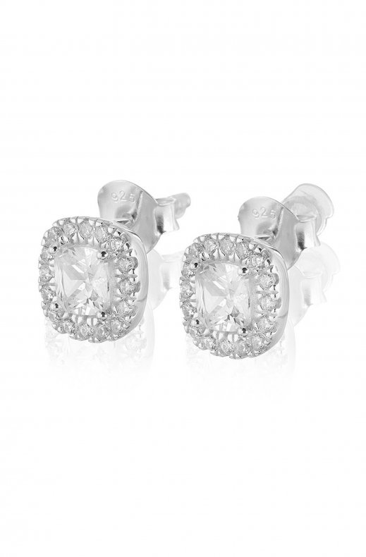 Carolina Gynning Jewelry - Glamorous Stud Earrings Silver Clear