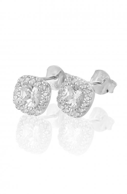 Carolina Gynning Jewelry - Glamorous Stud Earrings Silver Clear
