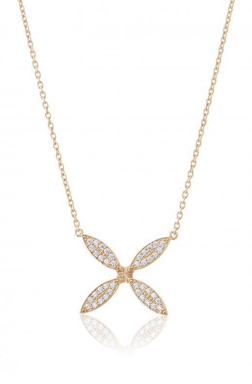 Carolina Gynning Jewelry - Sparkling Ellipse Necklace Goldplated