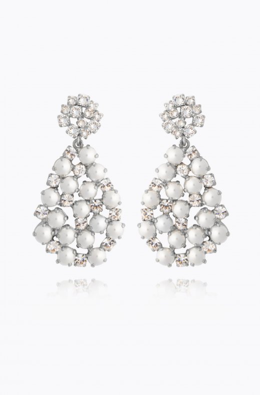 Caroline Svedbom Bridal - All of Me Earring - Rhodium Pearl Crystal