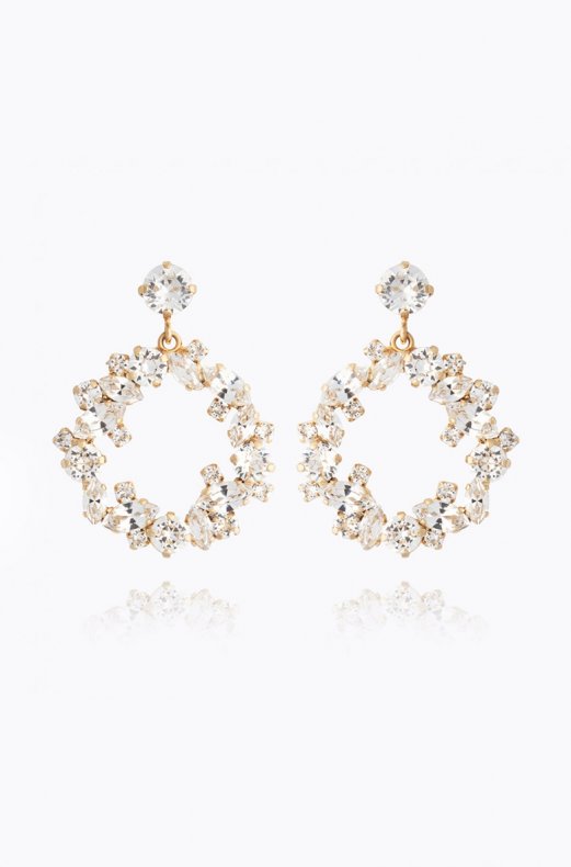 Caroline Svedbom Bridal - Circle of Love Earring - Gold Crystal