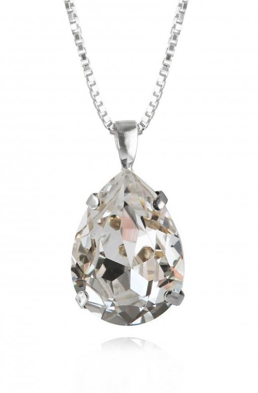 CAROLINE SVEDBOM - Classic Drop Necklace Rh/crystal