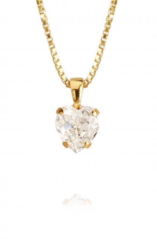 Caroline Svedbom - heart necklace gold crystal
