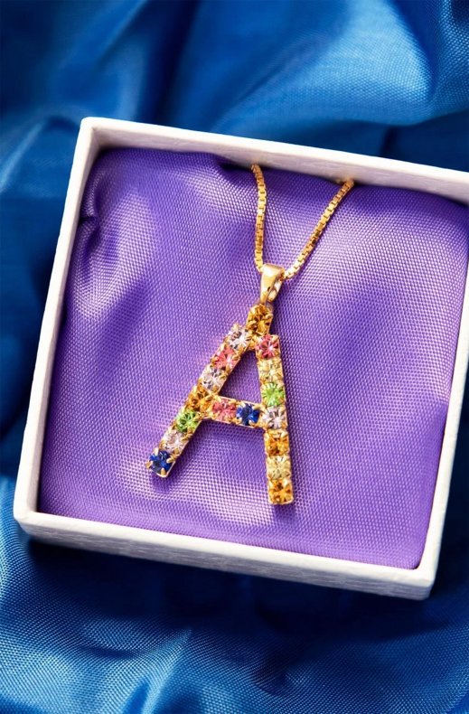 CAROLINE SVEDBOM - LETTER NECKLACE GOLD A 50 CM