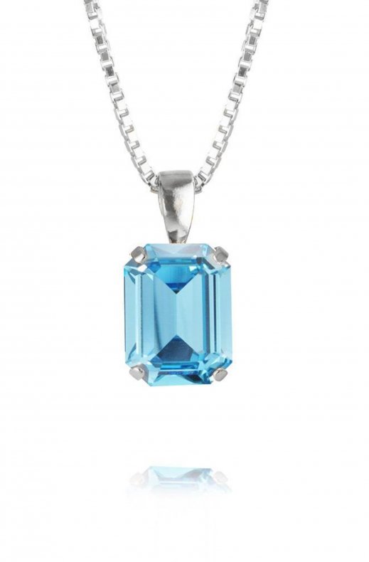 CAROLINE SVEDBOM - LYDIA NECKLACE RHODIUM AQUAMARINE