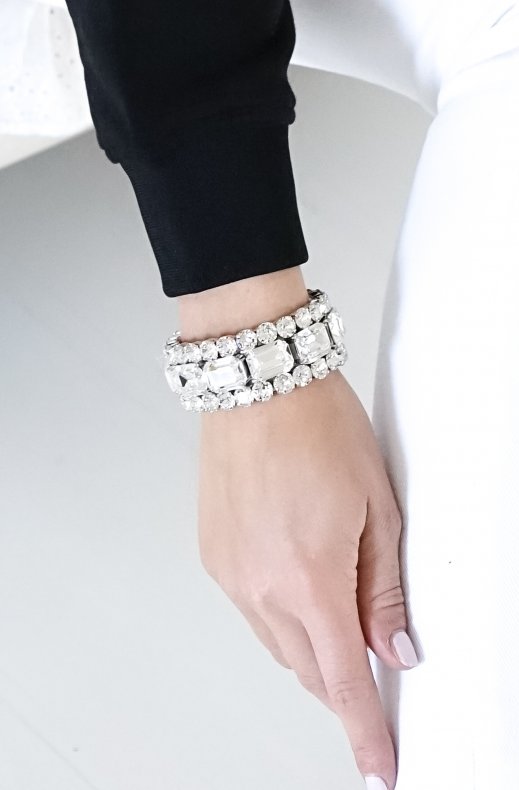 Caroline Svedbom - maya bracelet rhodium crystal