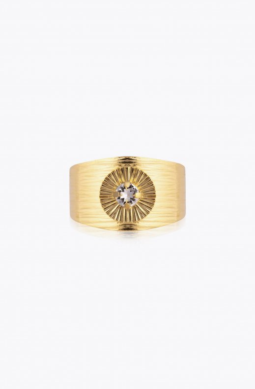 Caroline Svedbom - Odessa Ring - Gold Crystal