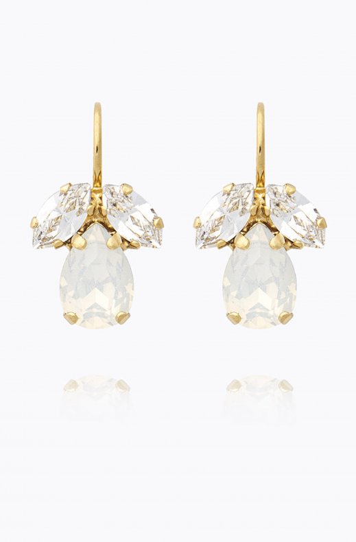 Caroline Svedbom - Petite Timo Earring - Gold White Opal