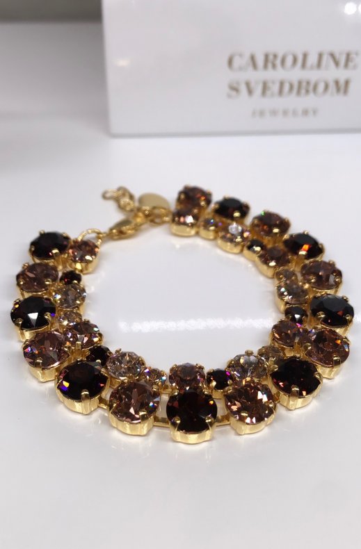 Caroline Svedbom - pomona bracelet gold burgundy rose blush