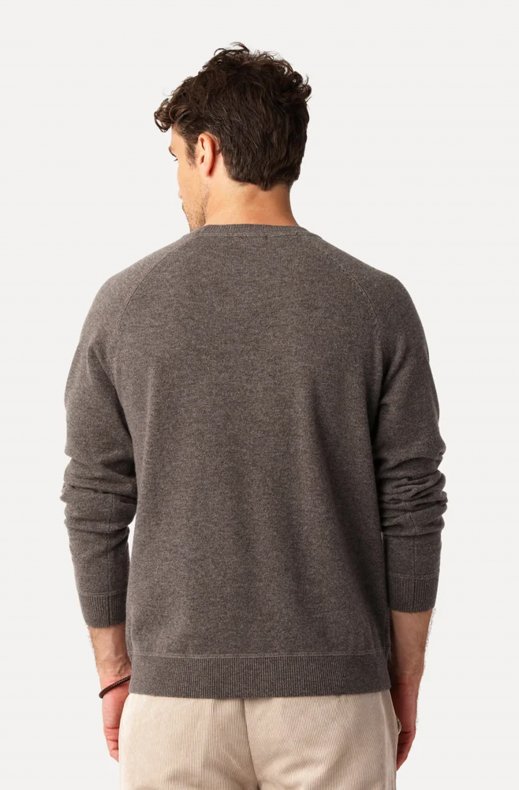 Less Worries - Cashmere Blend Logo Sweater - Nougat