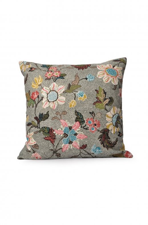 Ceannis - Kuddfodral 50x50 Grey Flower Linen