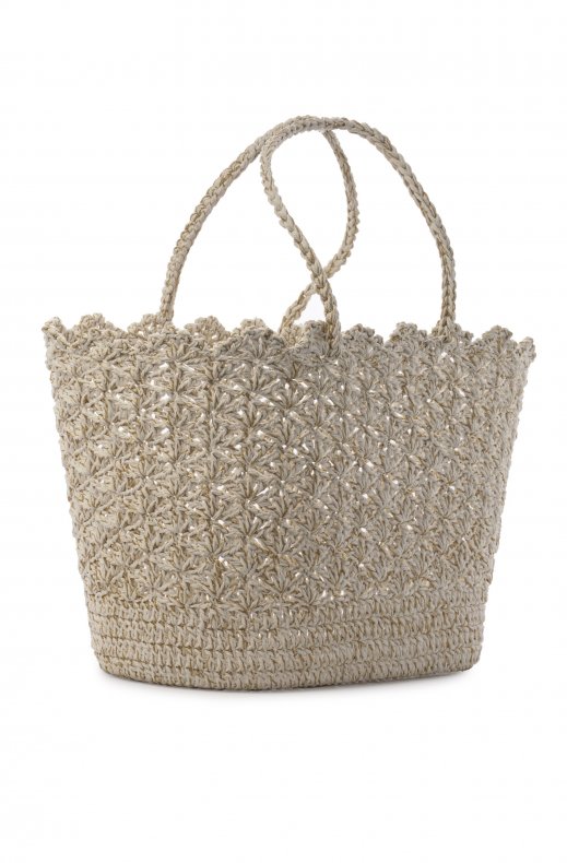 Ceannis - Round Star Crochet Basket - Natural