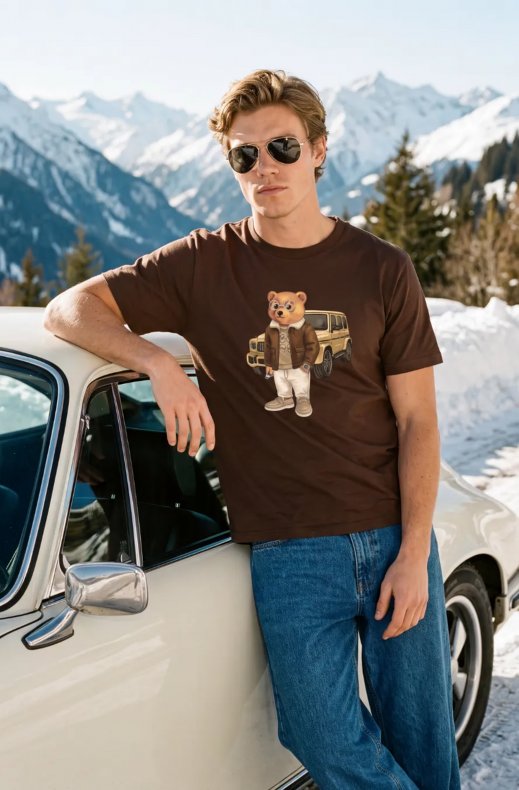 Baron Filou - Backprint Poster T-Shirt Filou 183 Chalet Owners Club - Chocolate Brown