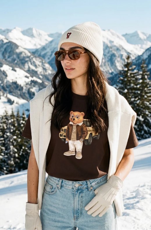 Baron Filou - Backprint Poster T-Shirt Filou 183 Chalet Owners Club - Chocolate Brown