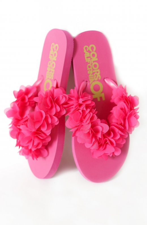 Colors of California - Eva Flip Flop Flower - Fuchsia