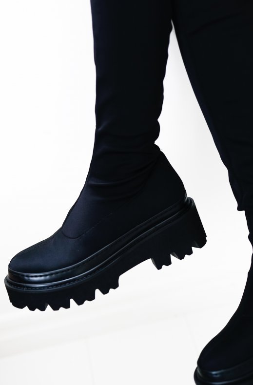 Colors of California - Stretch Over the Knee Weltboot Black