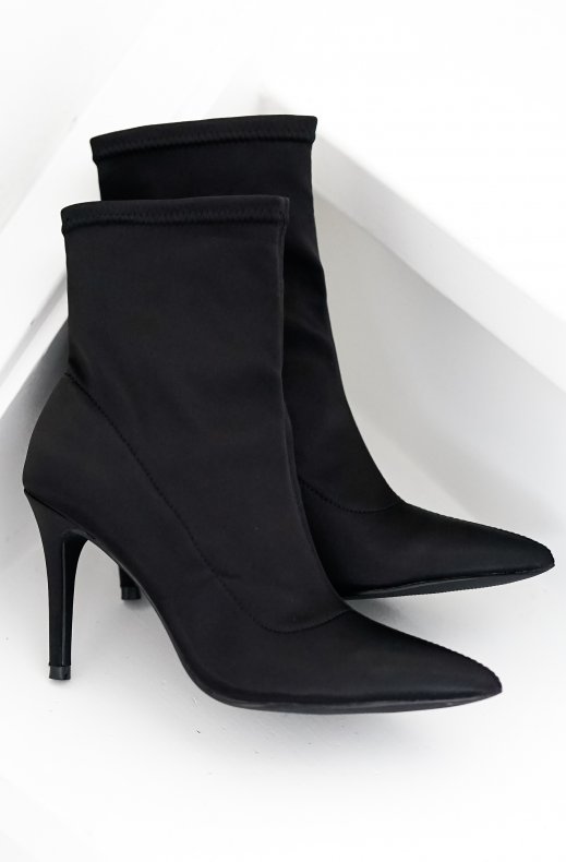 Colors of California - Ankle Boot Stretch Satin Black