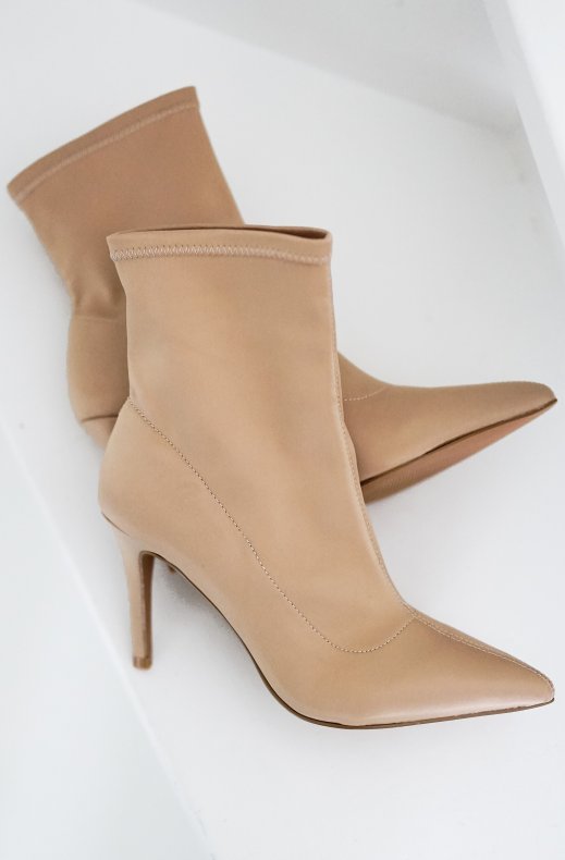 Colors of California - Ankle Boot Stretch Satin Nude