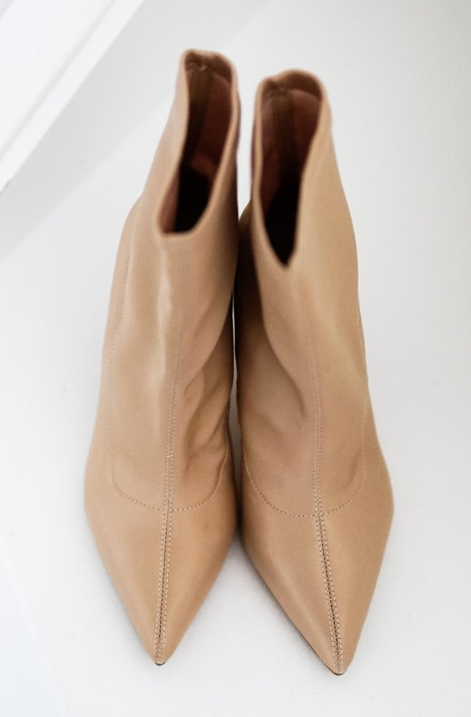 Colors of California - Ankle Boot Stretch Satin Nude