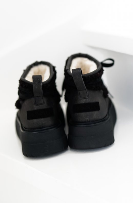 Colors of California - Furry Boot Sneaker Sole Black BLAST05