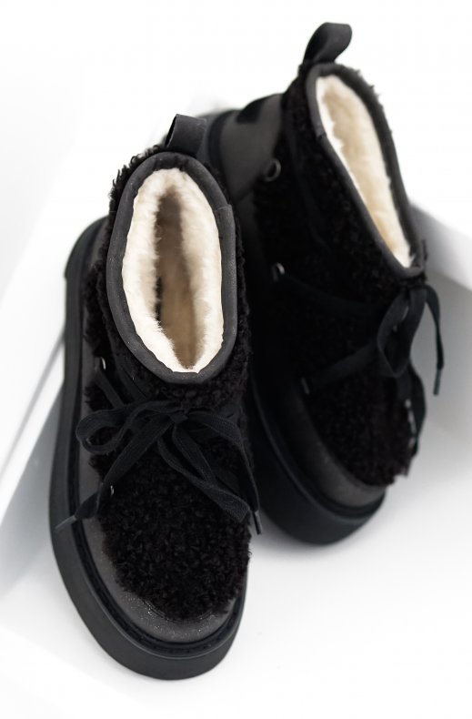 Colors of California - Furry Boot Sneaker Sole Black BLAST05