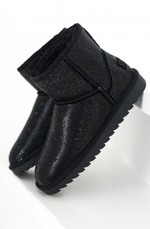 Colors of California - UGG Boot in Suede with Hotfix - Black/Bis