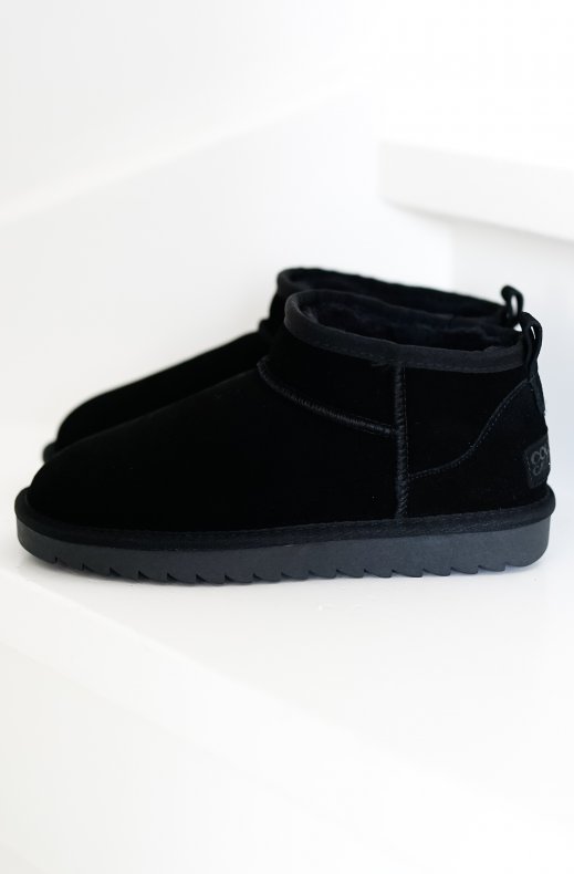 Colors of California - Short Winter Boot Suede Black HCYW078