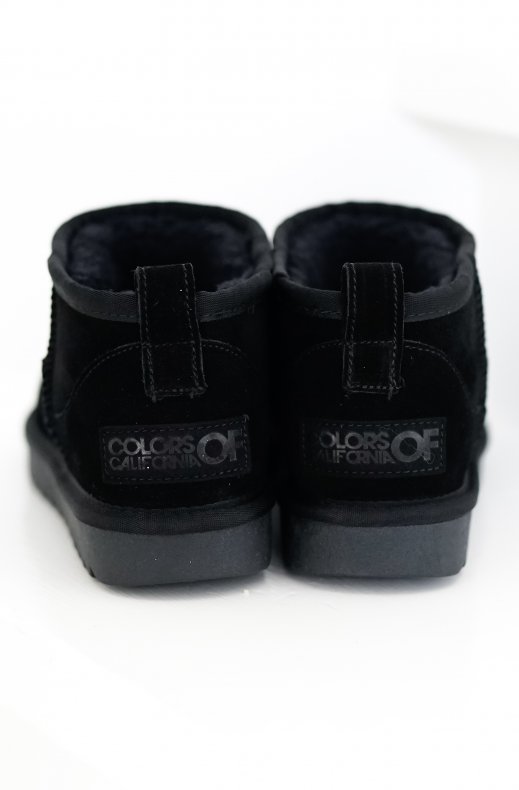 Colors of California - Short Winter Boot Suede Black HCYW078
