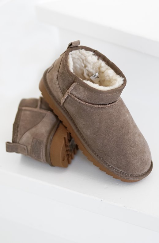 Colors of California - Short Winter Boot Suede Taupe HCYW078