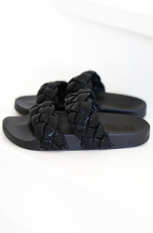 Colors of California - Two Braided band sandal - Black
