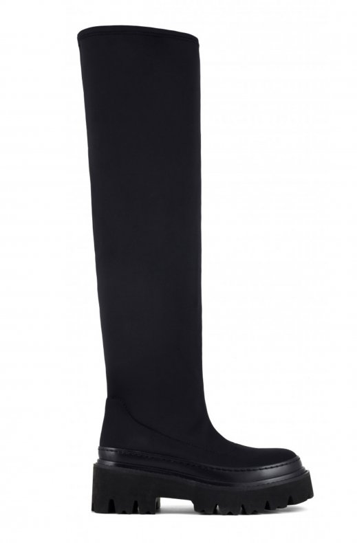 Colors of California - Stretch Over the Knee Weltboot Black
