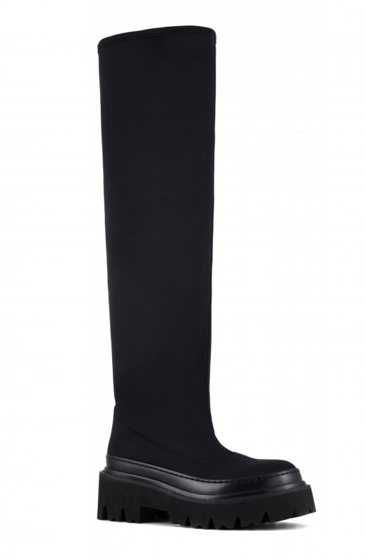 Colors of California - Stretch Over the Knee Weltboot Black