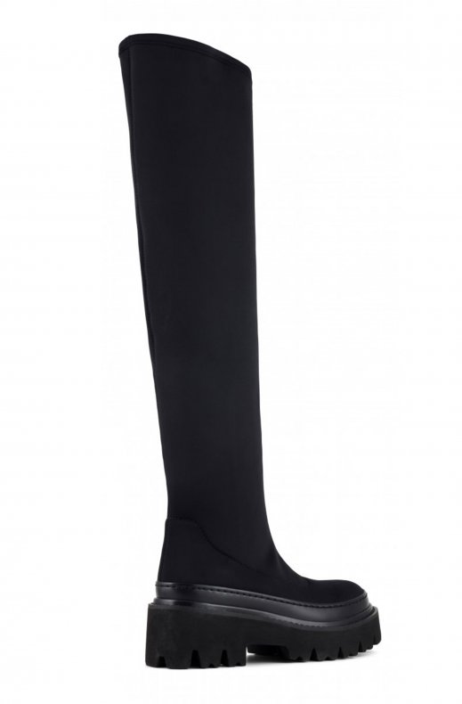 Colors of California - Stretch Over the Knee Weltboot Black