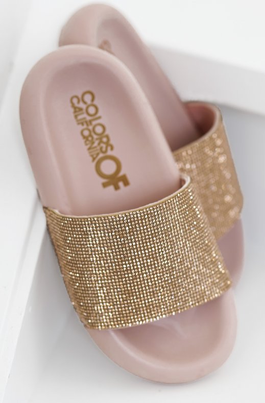 Colors of California - Slides with Rhinestones - Pink