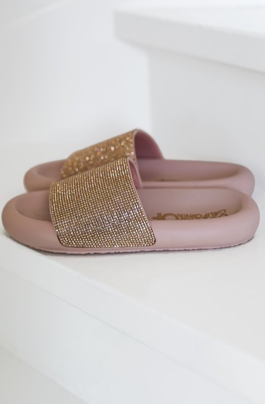 Colors of California - Slides with Rhinestones - Pink