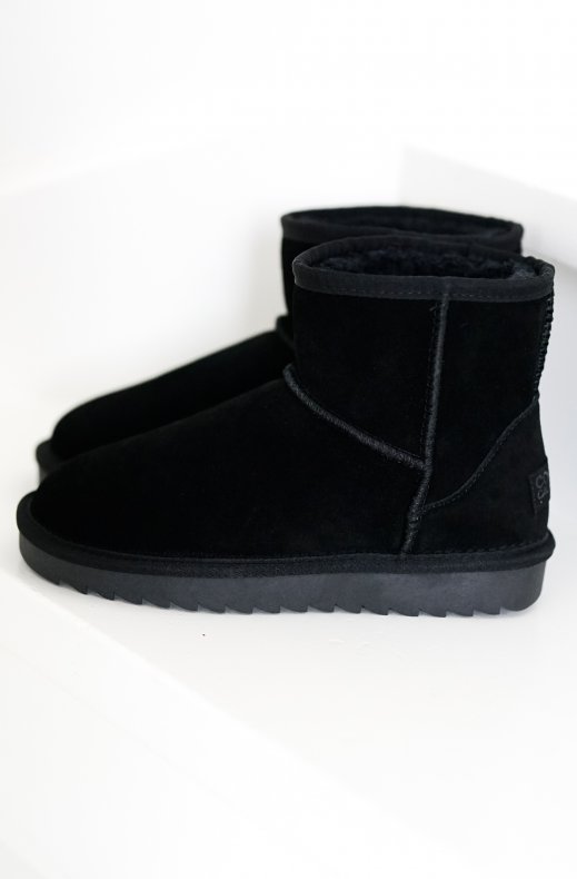 Colors of California - Winter Boot in Suede with Wool Blend Lining YW001 Black