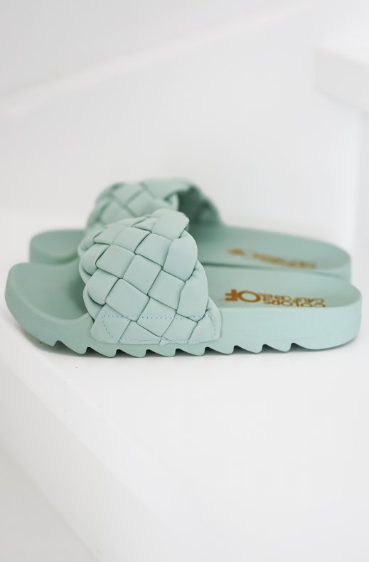 Colors of California - Slide with Braided Upper - Sage