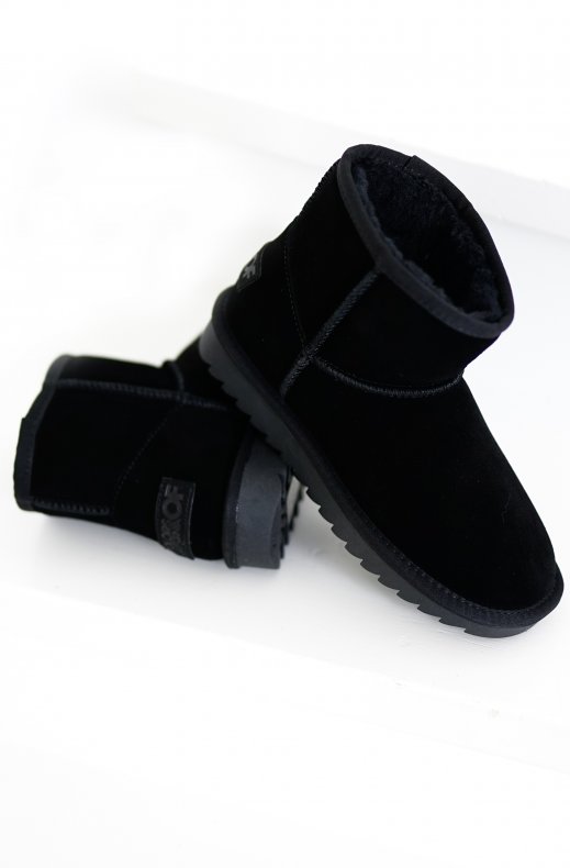 Colors of California - Mid winter boots in Suede YW001 - Black