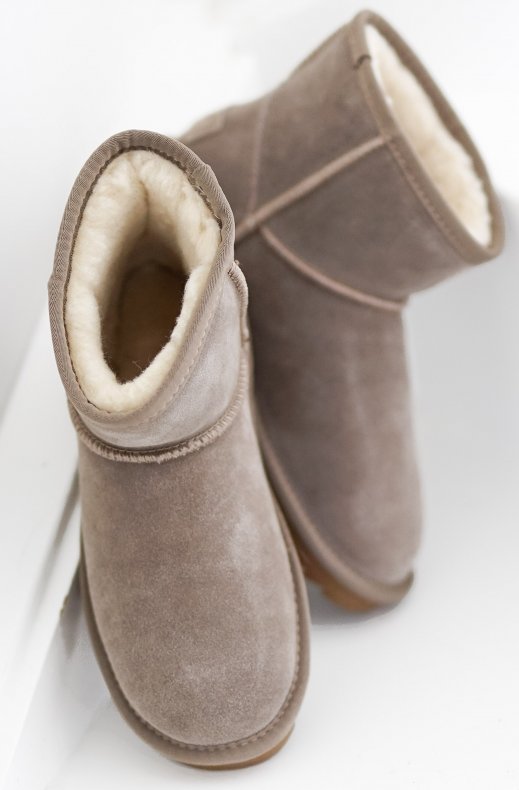 Colors of California - Mid winter boots in Suede YW001 - Taupe