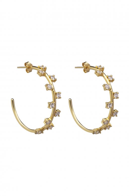 CU Jewellery - Cubic Hoop Earring Gold