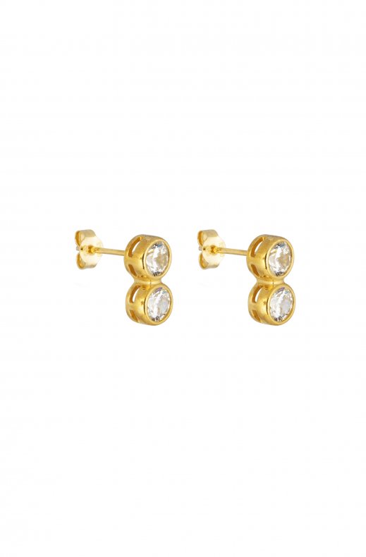 CU Jewellery - Cubic Twin Earring Gold