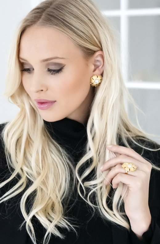 CU Jewellery - Gatsby Big Stone Earring Gold