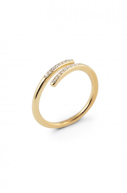 CU Jewellery - Loop Stone Ring Gold