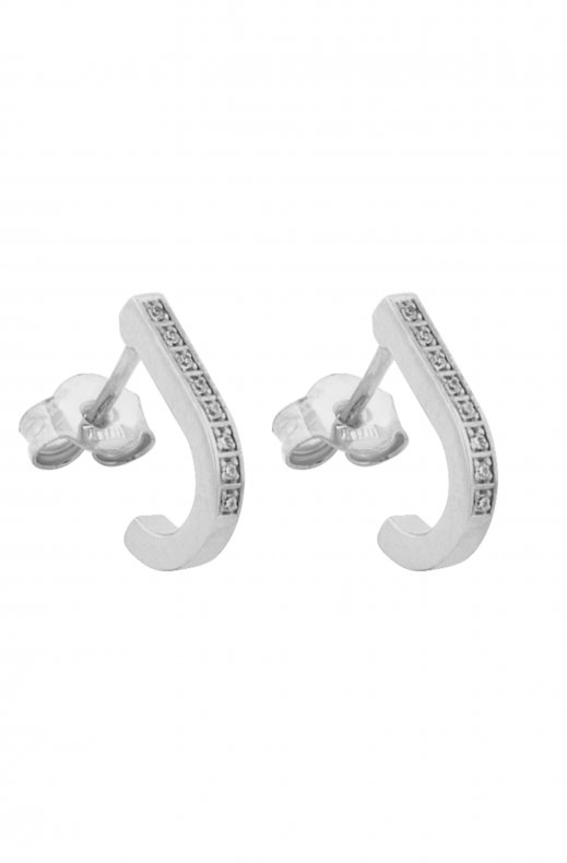 CU Jewellery - One Cane Earring Silver