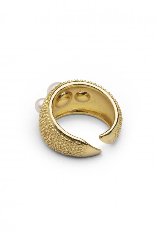 CU Jewellery - Pearl Bubble Ring Gold