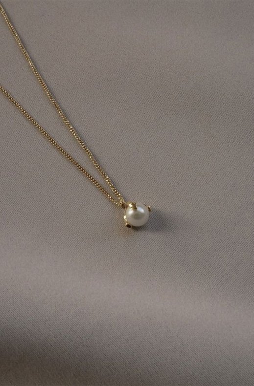 CU Jewellery - Pearl Short Necklace 42-47 Gold