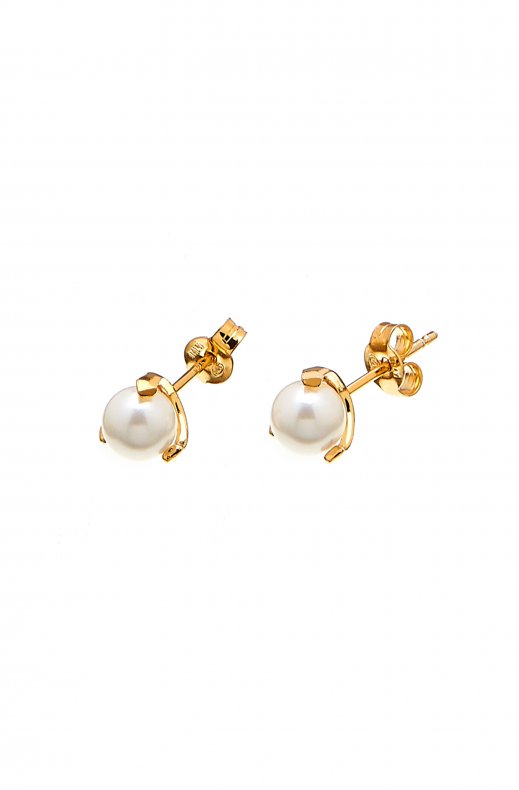 CU Jewellery - Pearl Small Stud Earring Gold